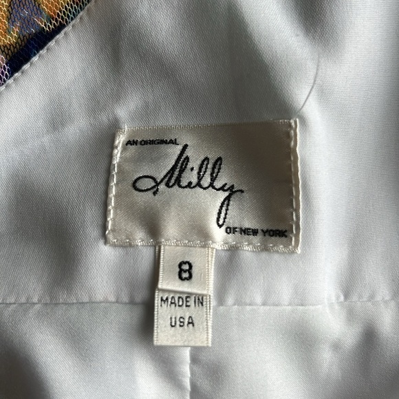 Milly NY Kaleidoscope Mesh Racer Sheath Dress - Picture 8 of 8